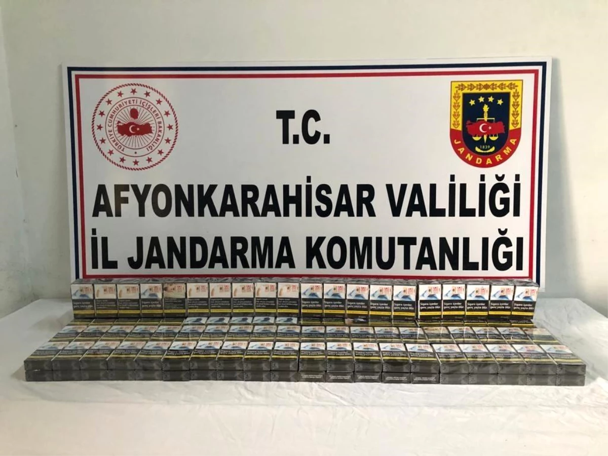 İhsaniye\'de 260 paket gümrük kaçağı sigara ele geçirildi