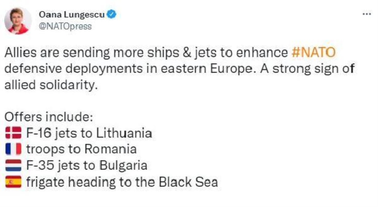 NATO\'dan Doğu Avrupa\'ya ek gemi ve uçak