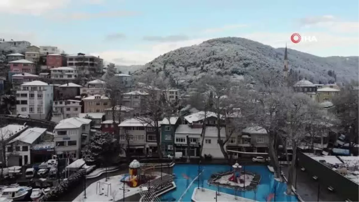 Sarıyer'de kartpostallık kar görüntüleri