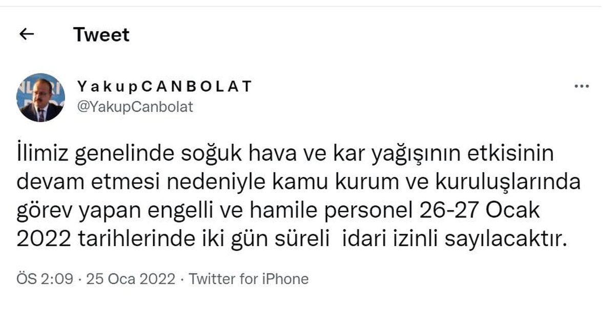 Son dakika haberleri! Bursa Valiliğin'den 2 gün personel izni kararı