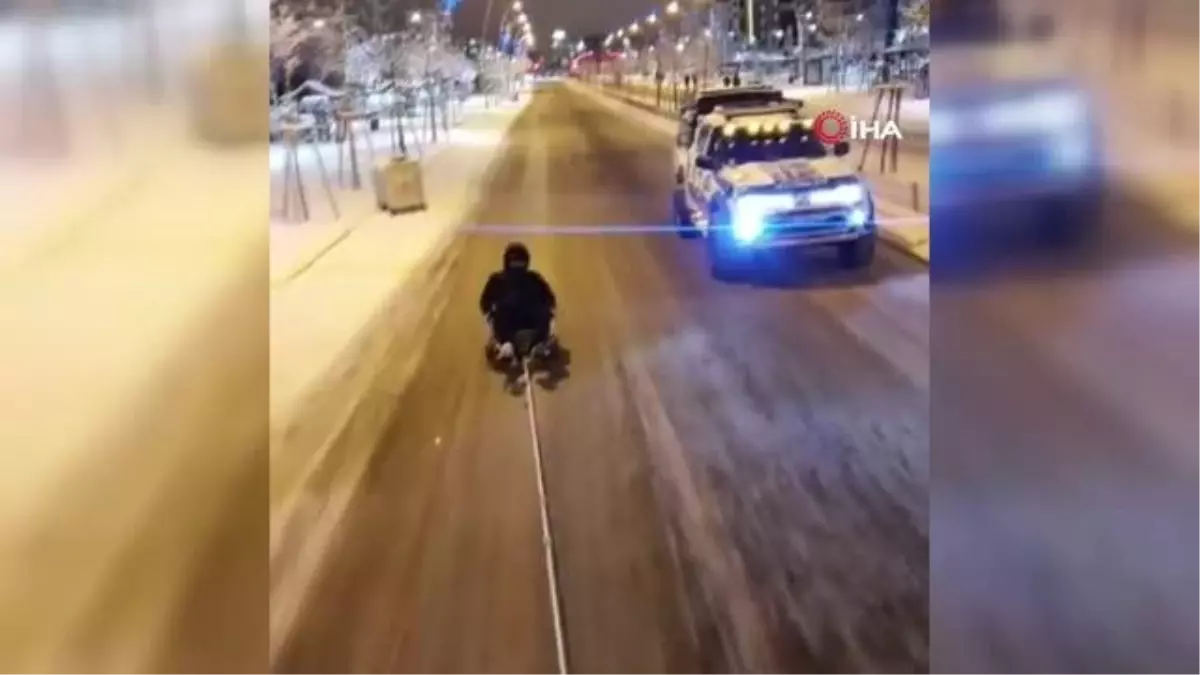 Erzurum sokaklarında tehlikeli macera