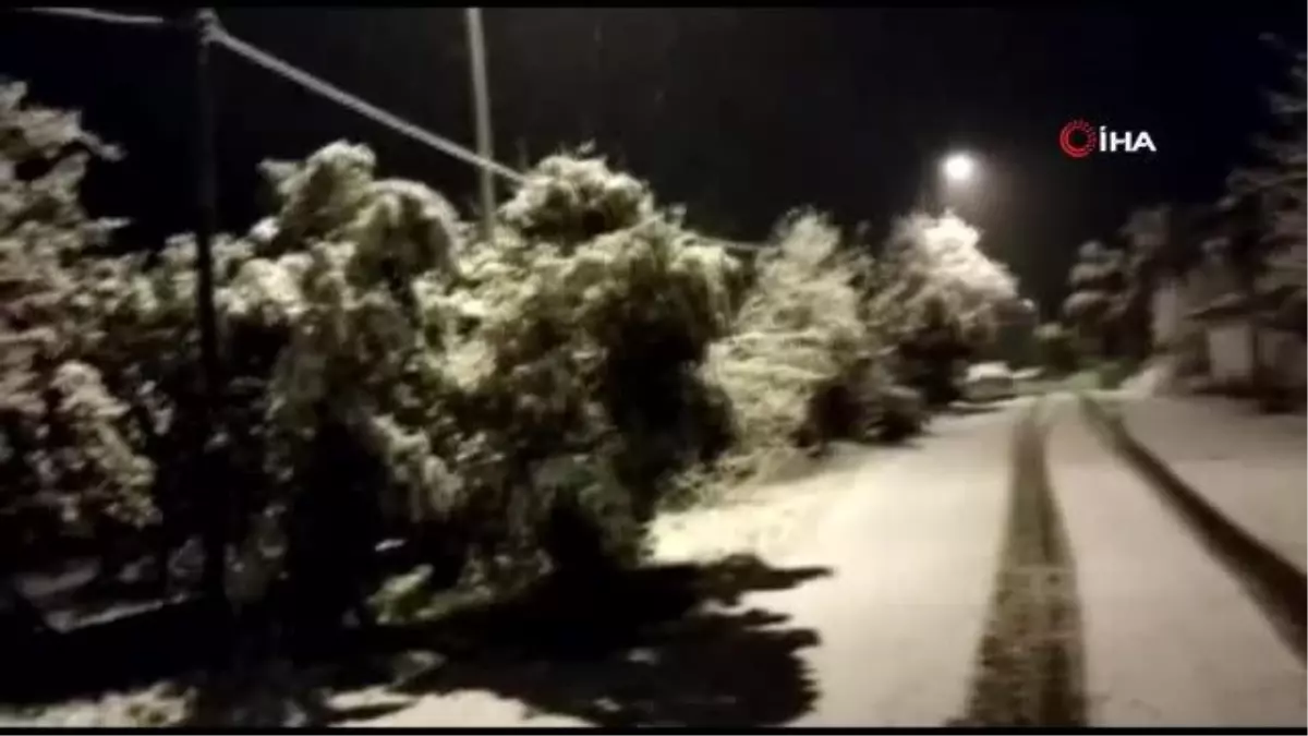 Köyceğiz'de vatandaşlar kar sürprizi ile uyandı