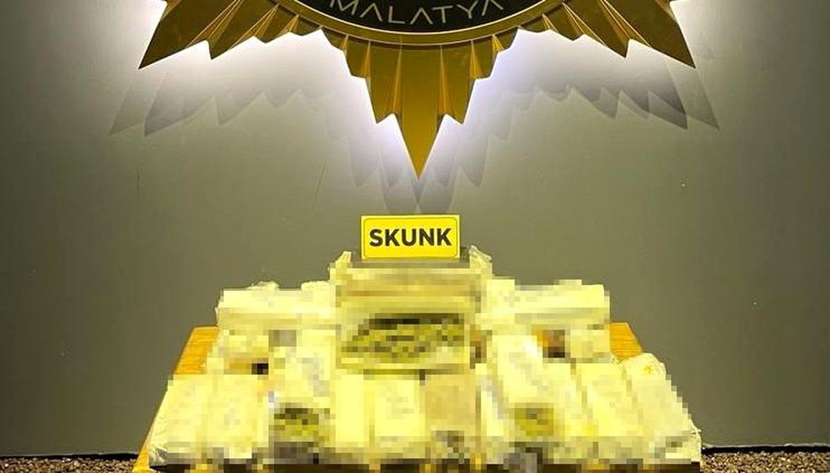 Malatya'da 4 kilo 350 gram skunk ele geçirildi