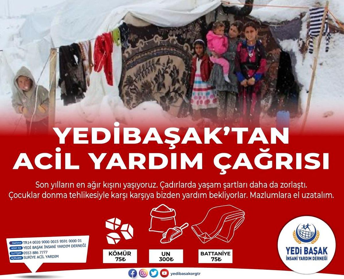 Yedi Başak\'tan \'acil yardım\' çağrısı