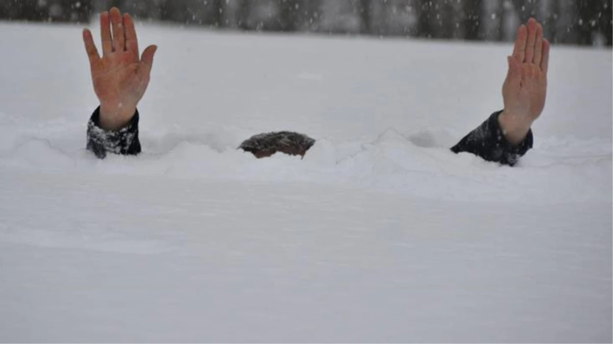 Kar kalınlığının 2 metreye yaklaştığı Ordu\'da boy veren vatandaşın fotoğrafı sosyal medyada gündem oldu
