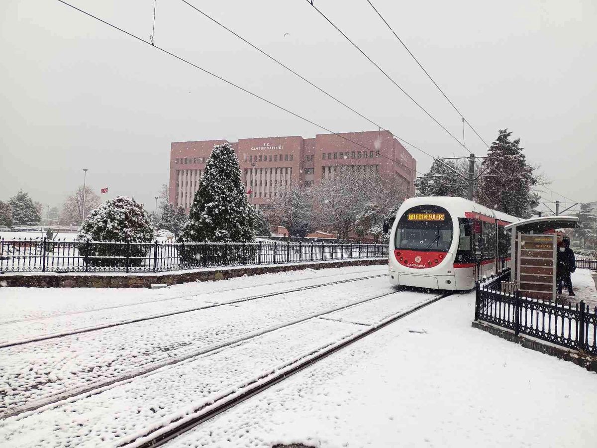 Samsun'da yoğun kar yağışı