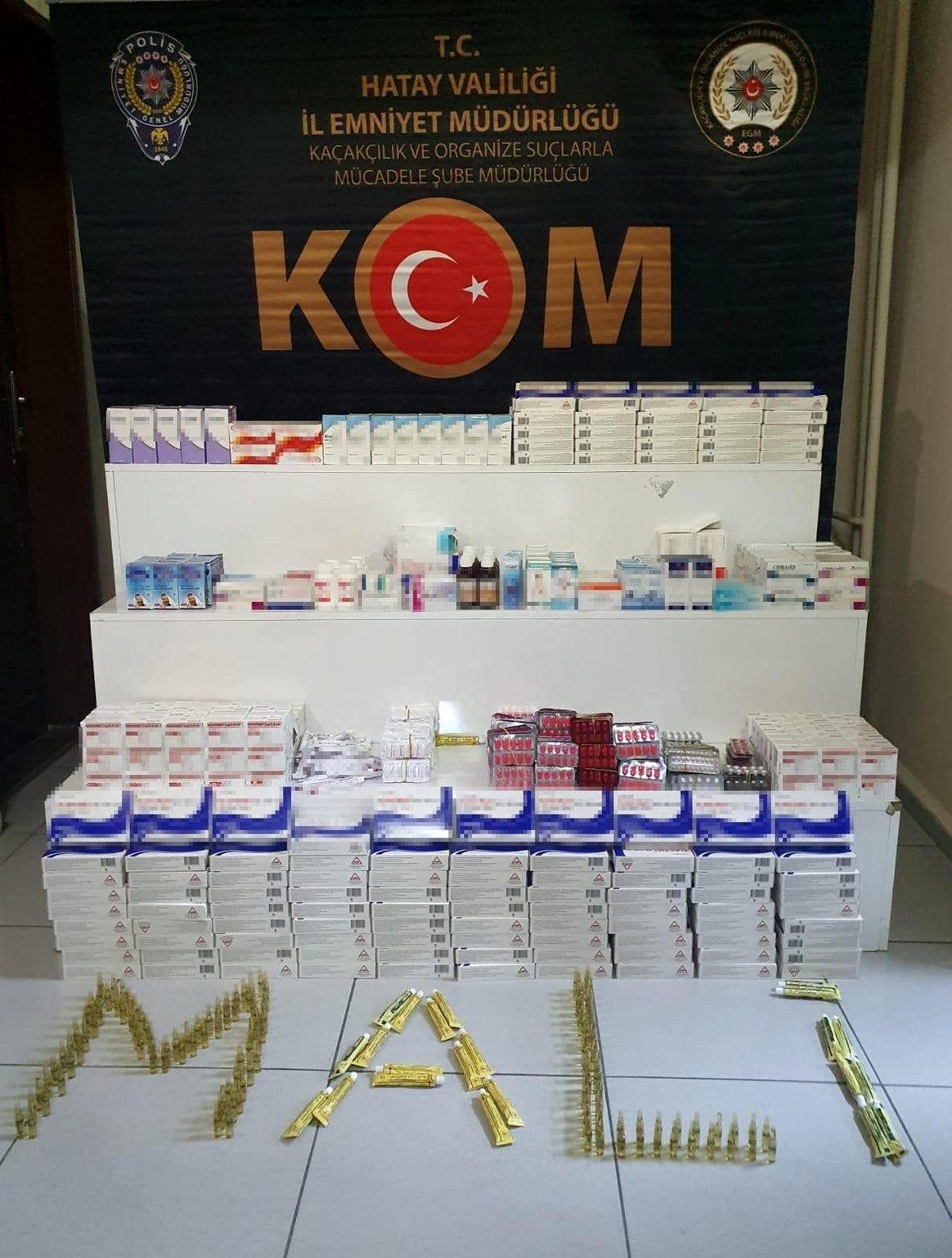 Hatay\'da faturasız ilaç ele geçirildi
