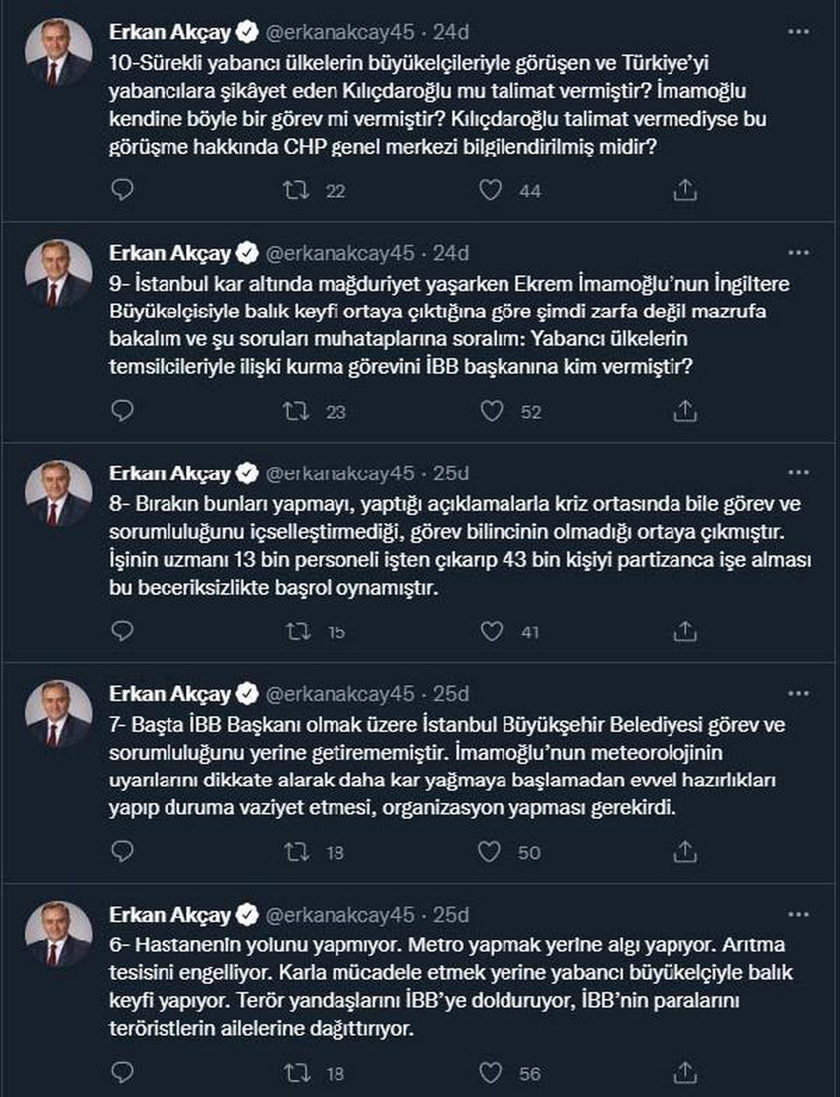 MHP\'li Akçay: İBB Başkanı görev ve sorumluluğunu yerine getirememiştir
