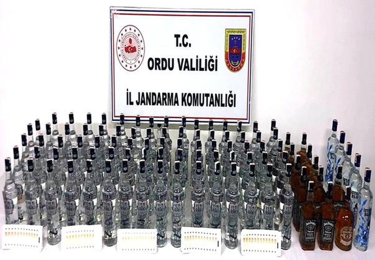 Ordu\'da kaçak alkollü içki operasyonu