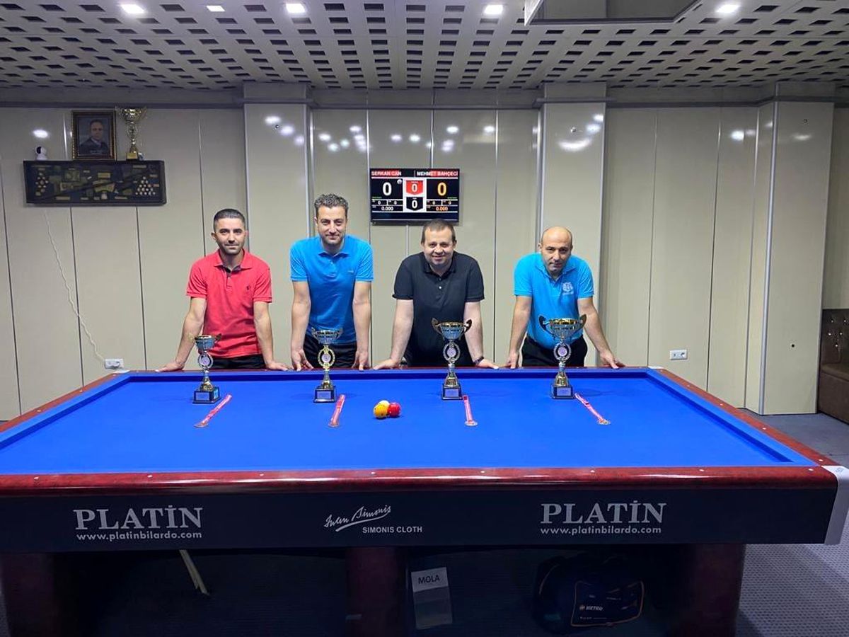 3 Bant Bilardo İl Birinciliği tamamlandı