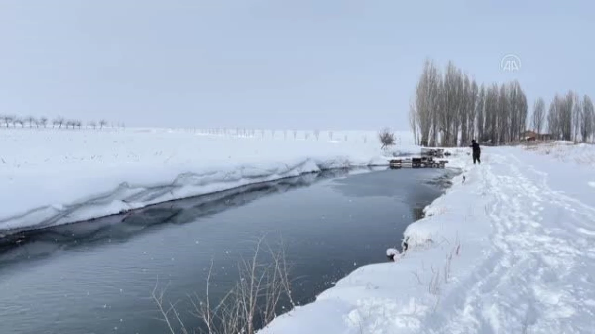 "Ova balıkçıları"nın dondurucu kış şartlarında zorlu mesaisi
