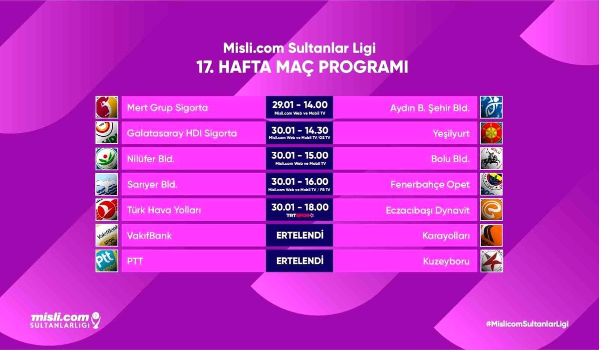 Sultanlar Ligi\'nde 17. hafta heyecanı