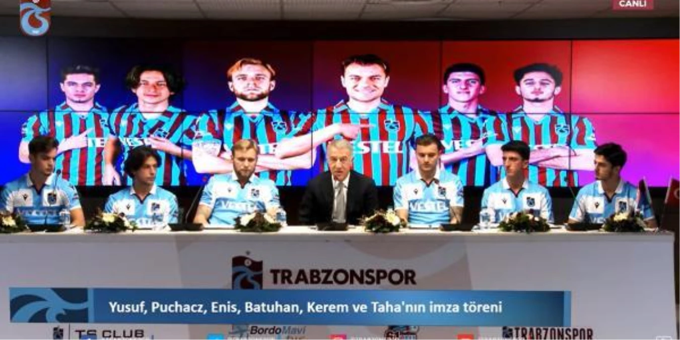 Son dakika haberleri... Trabzonspor\'da 6 transfere imza töreni düzenlendi