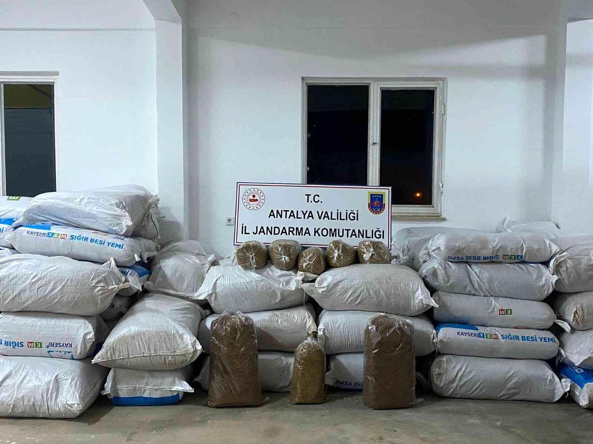 Antalya\'da gümrük kaçağı 3 ton 120 kilogram tütün ele geçirildi
