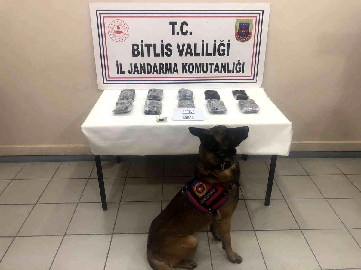 Bitlis\'te 14 kilo 390 gram reçine esrar ele geçirildi