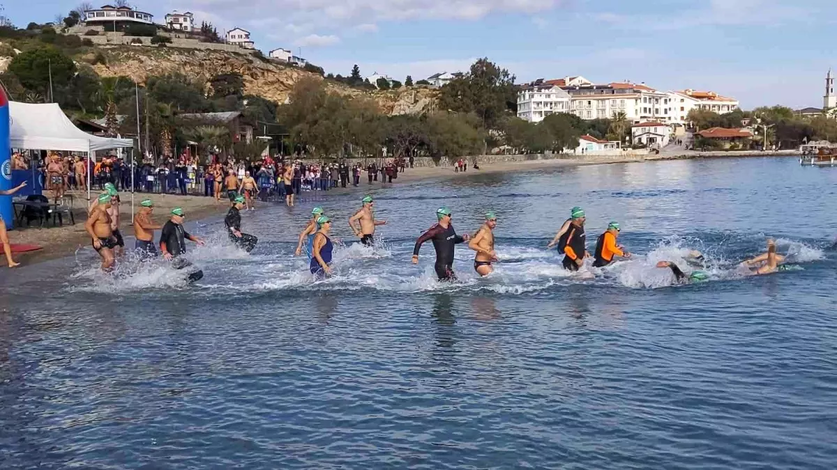 Datça\'da \'16. Açık Deniz Kış Yüzme Maratonu\' düzenlendi