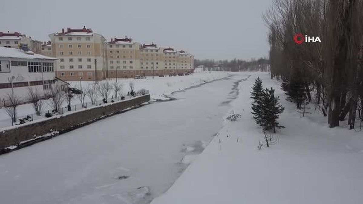 Eksi 28 dereceyi gören Sivas buz kesti