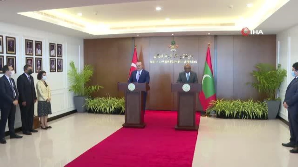 Bakan Çavuşoğlu: "Maldivler ile ticaret hacmimizin 100 milyon dolara çıkarılmasını hedefliyoruz""Maldivler\'e haftalık uçuş sayısının 7\'den 11\'e...