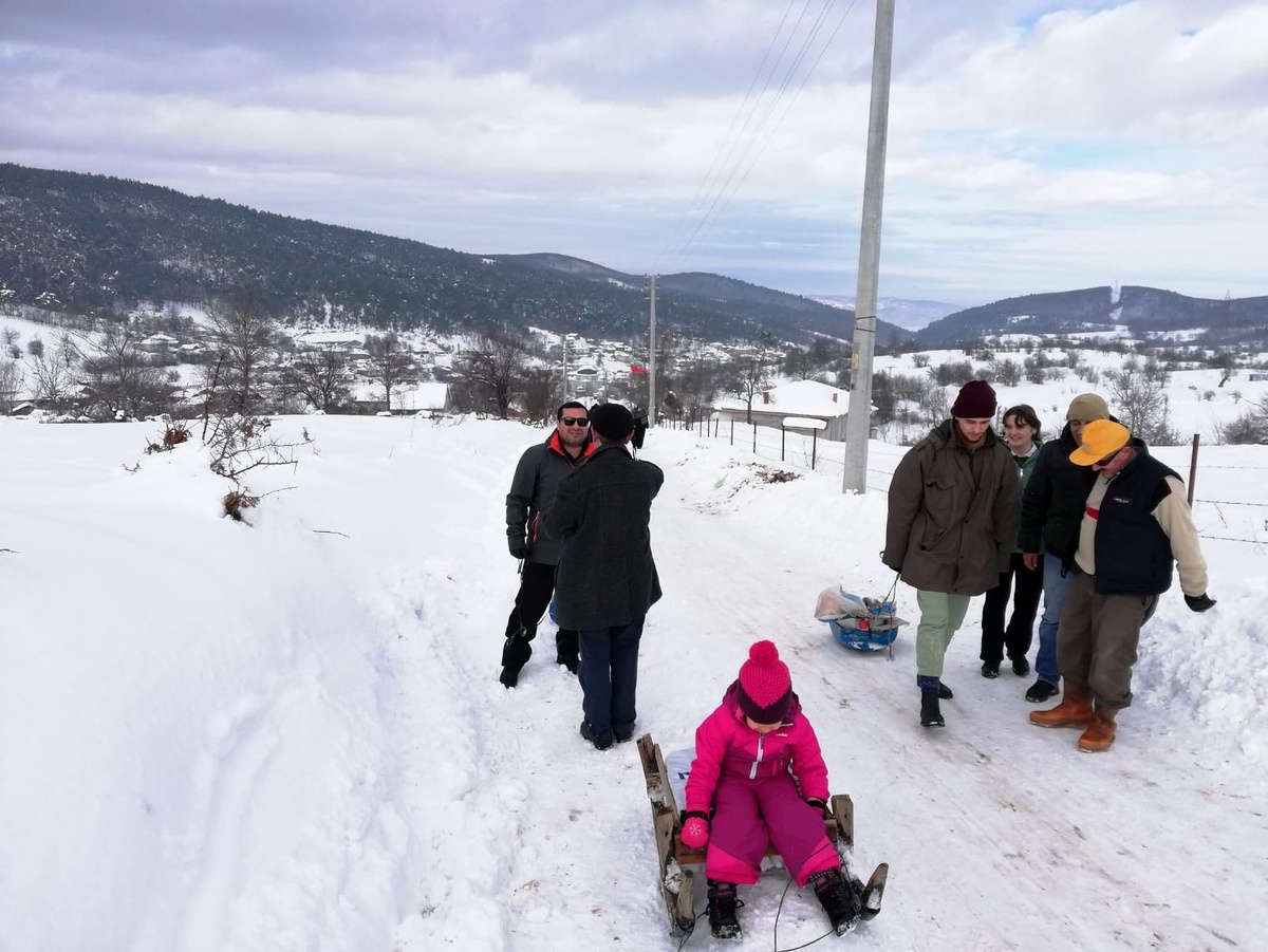 Kızak şenliği renkli görüntülere sahne oldu