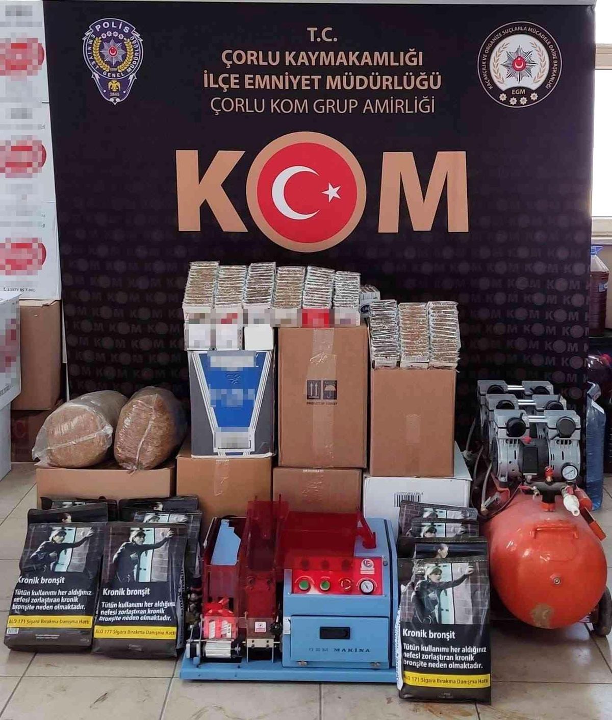Tekirdağ\'da kaçak sigara satan 5 kişi hakkında işlem yapıldı