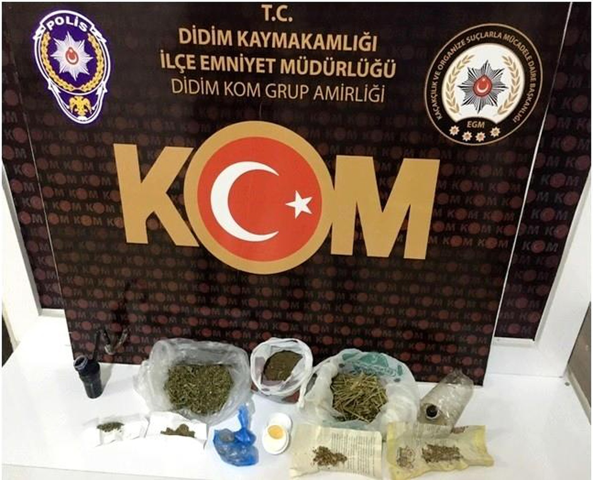 Didim\'de 4 şahsa uyuşturucudan işlem yapıldı