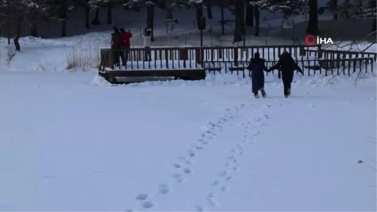 Donan gölde tatilcilerin tehlikeli eğlencesi