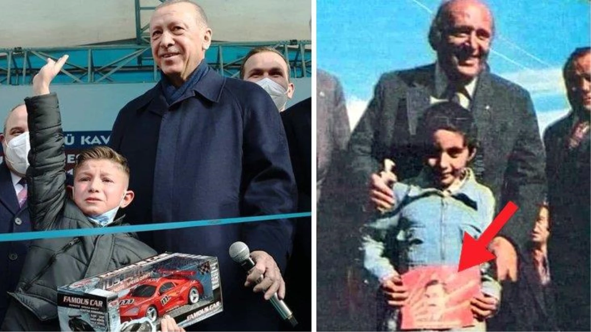 Süleyman Demirel\'in Bülent Ecevit posteri taşıyan çocukla kameralara verdiği poz yeniden gündem oldu