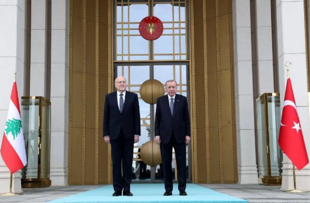 Son dakika haberleri | Cumhurbaşkanı Erdoğan, Lübnan Başbakanı Mikati\'yi resmi törenle karşıladı