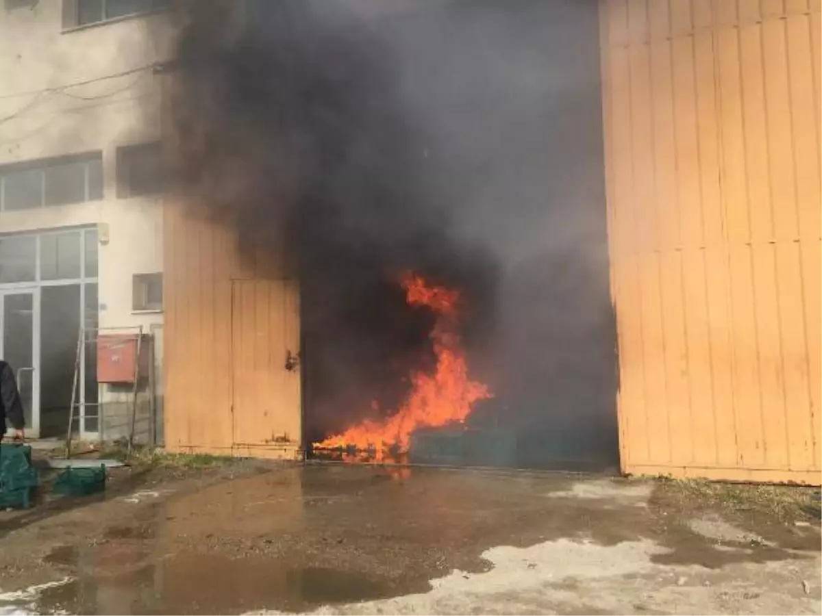 Manisa'da plastik kasa fabrikasında yangın