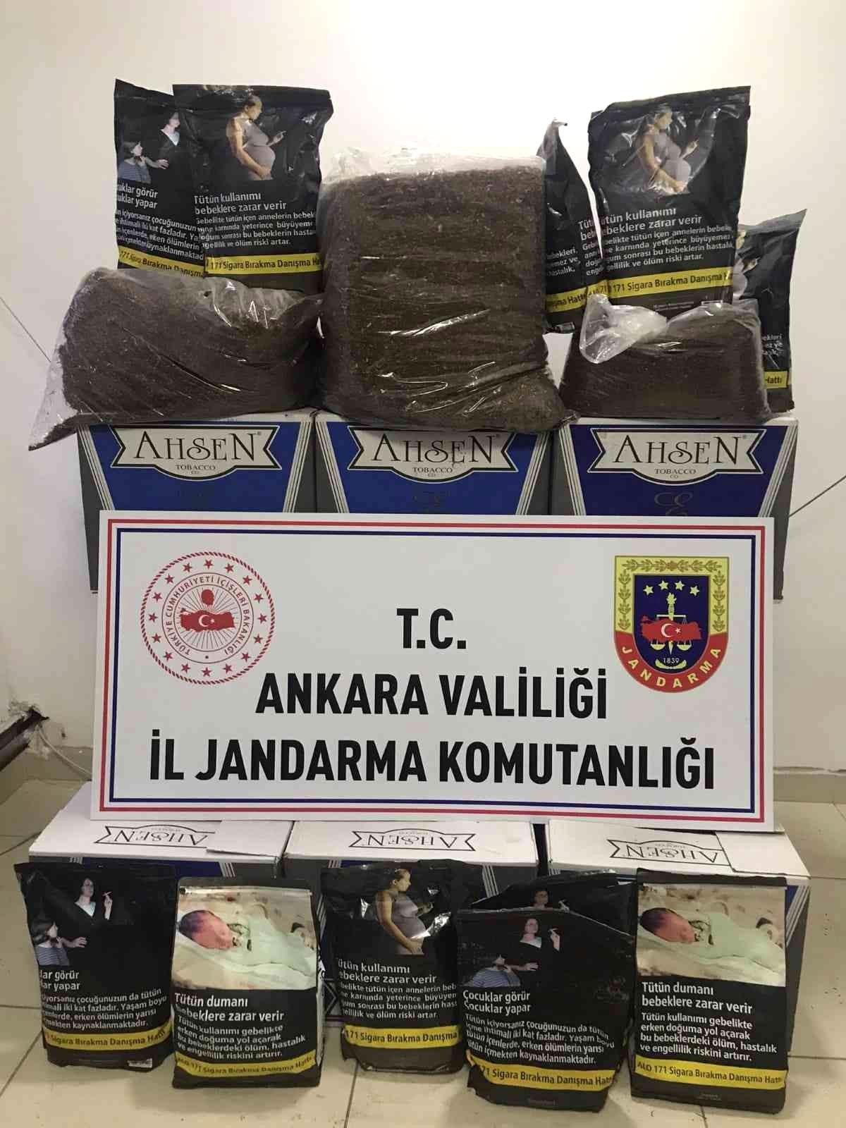 Son dakika 3. sayfa: Ankara\'da jandarmadan kaçak tütün operasyonu