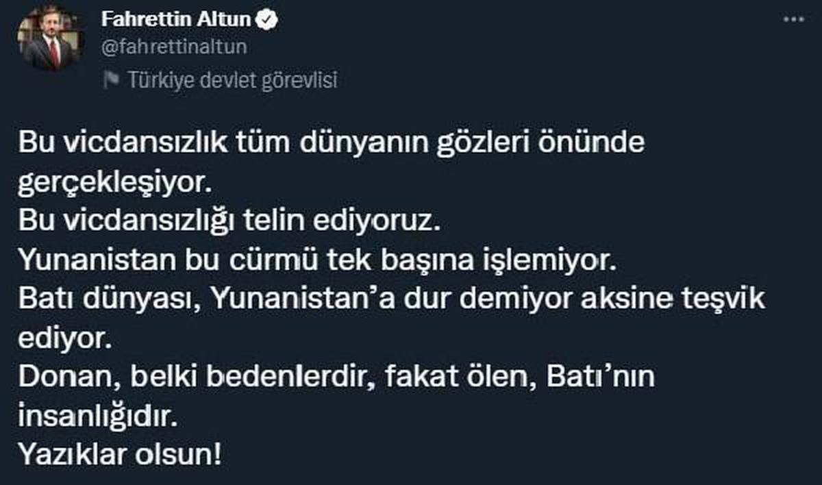 Yunanistan sınırından geri itilen sığınmacıların donarak hayatını kaybetmesi
