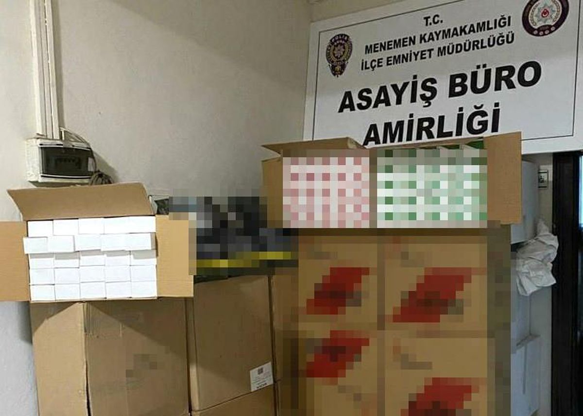 İzmir\'de 220 kilo kaçak tütün ele geçirildi