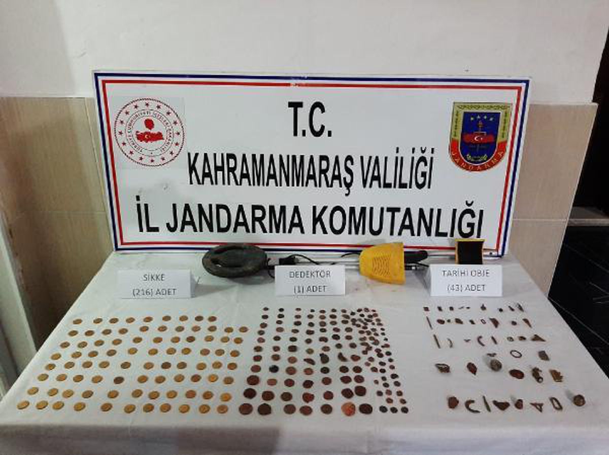 Kahramanmaraş\'ta, 249 parça tarihi eser ele geçirildi