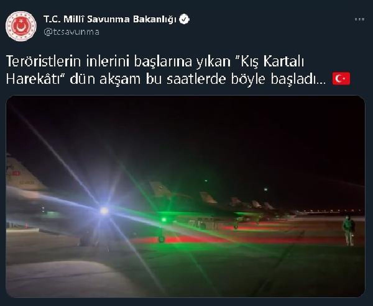 MSB\'den \'Kış Kartalı Harekatı\'na ilişkin görüntü