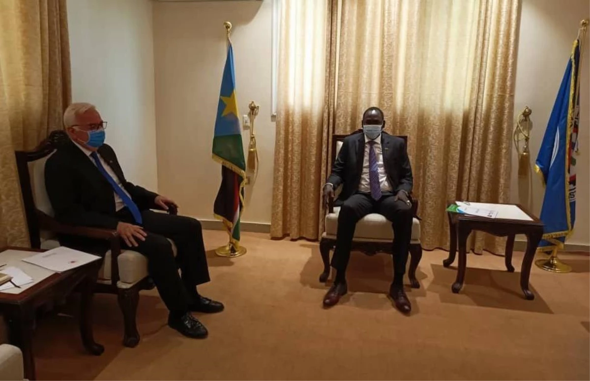 Türkiye\'nin Cuba Büyükelçisi Mutaf, Güney Sudan Yatırımlar Bakanı Mathok ile görüştü