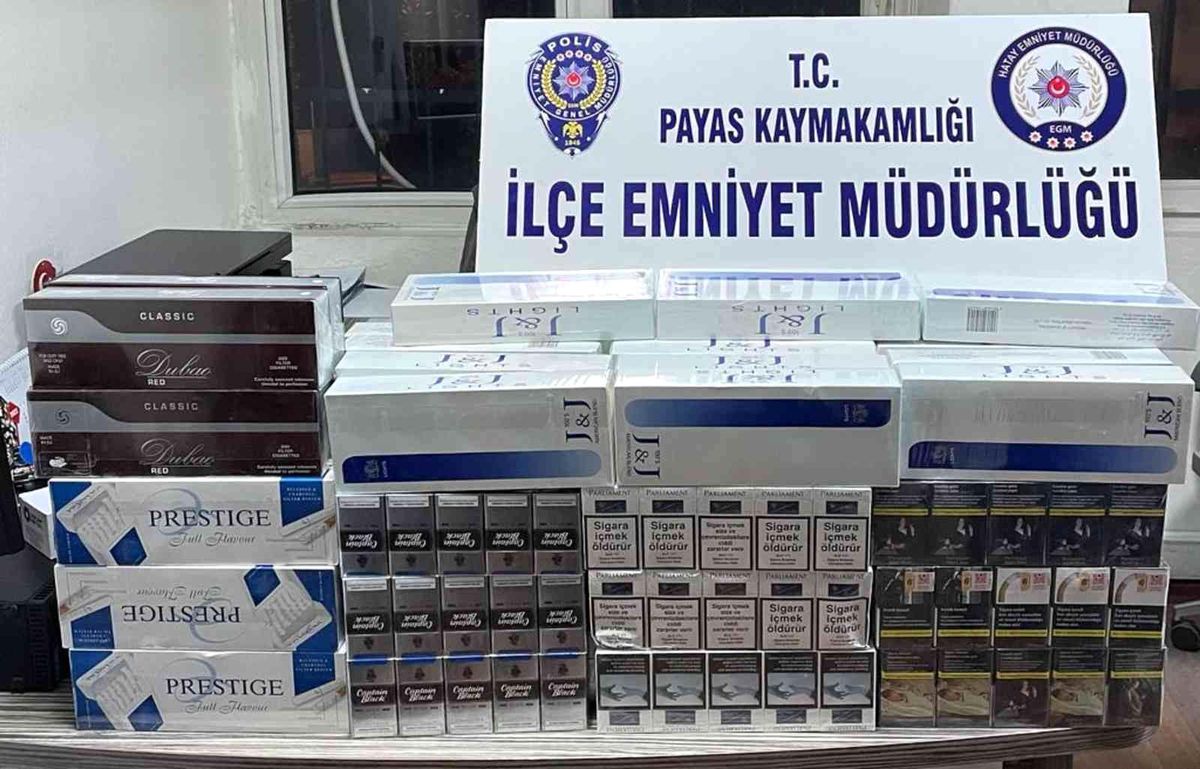 Payas\'ta gümrük kaçağı 1280 paket sigara ele geçirildi