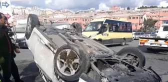 Sultangazi'de araç takla attı: 1 yaralı