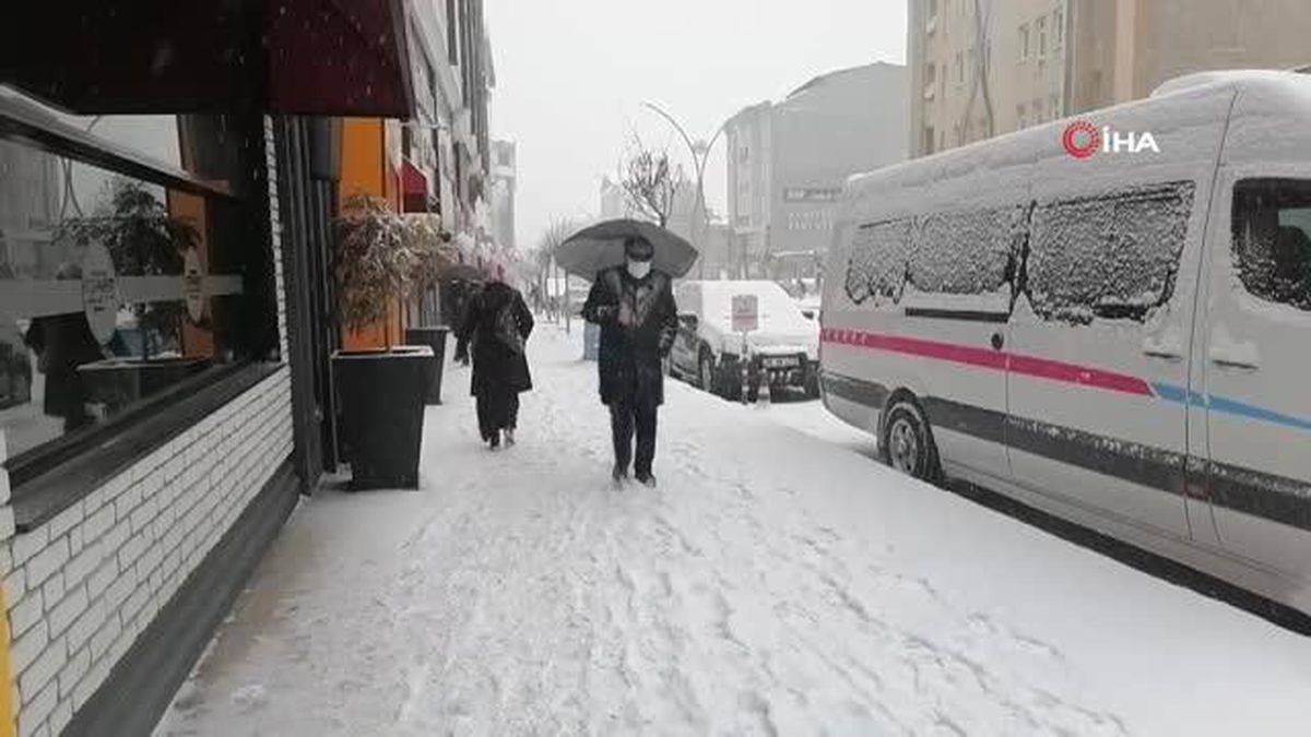Van'da kar yağışı hayatı olumsuz etkiledi.