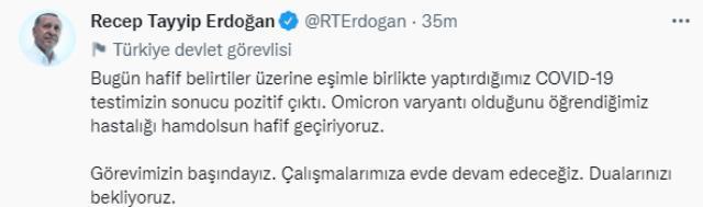 Koronavirüse yakalanan Cumhurbaşkanı Recep Tayyip Erdoğan'a muhalefetten geçmiş olsun mesajı