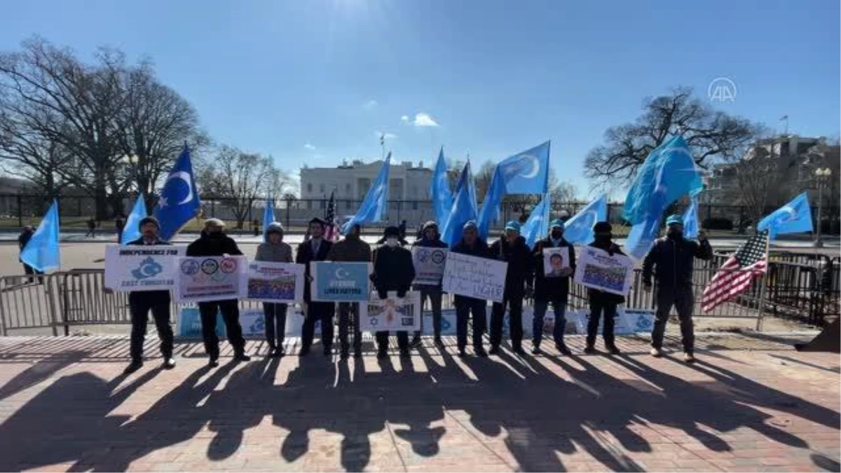 WASHINGTON - ABD\'deki Uygur Türkleri, 2022 Pekin Kış Olimpiyatları\'nı protesto etti
