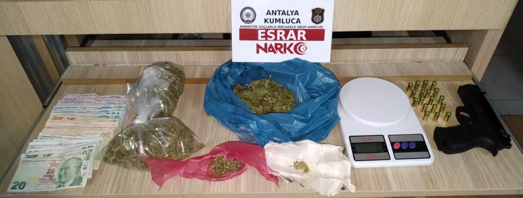 Antalya\'da 310 gram esrar maddesi ele geçirildi