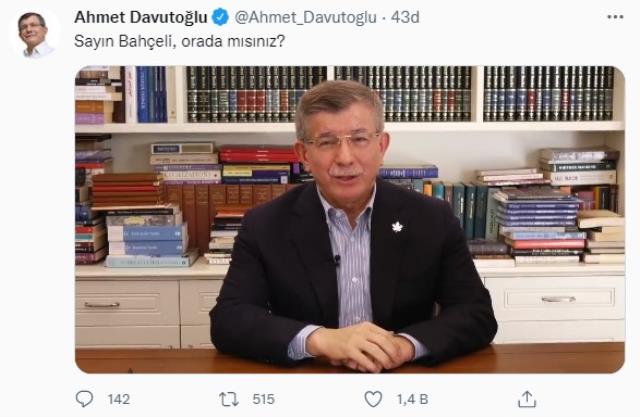 Bahçeli'nin sözlerine videoyla yanıt vereceğini açıklayan Davutoğlu sözünde durdu: Çok telaşlandığınız anlaşılıyor