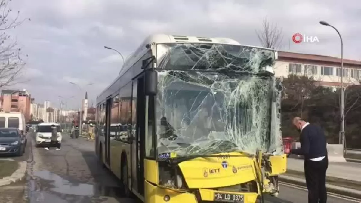 Başakşehir\'de 2 İETT otobüsünün çarpıştı, 6 kişi yaralandı