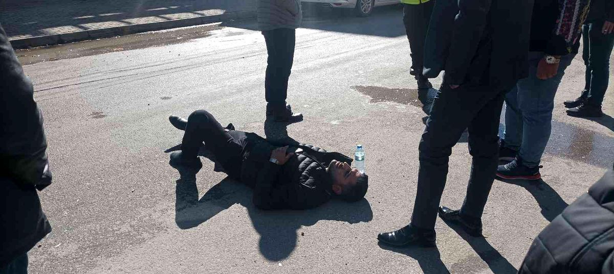 Devrilen motosikletin sürücüsü yaralandı