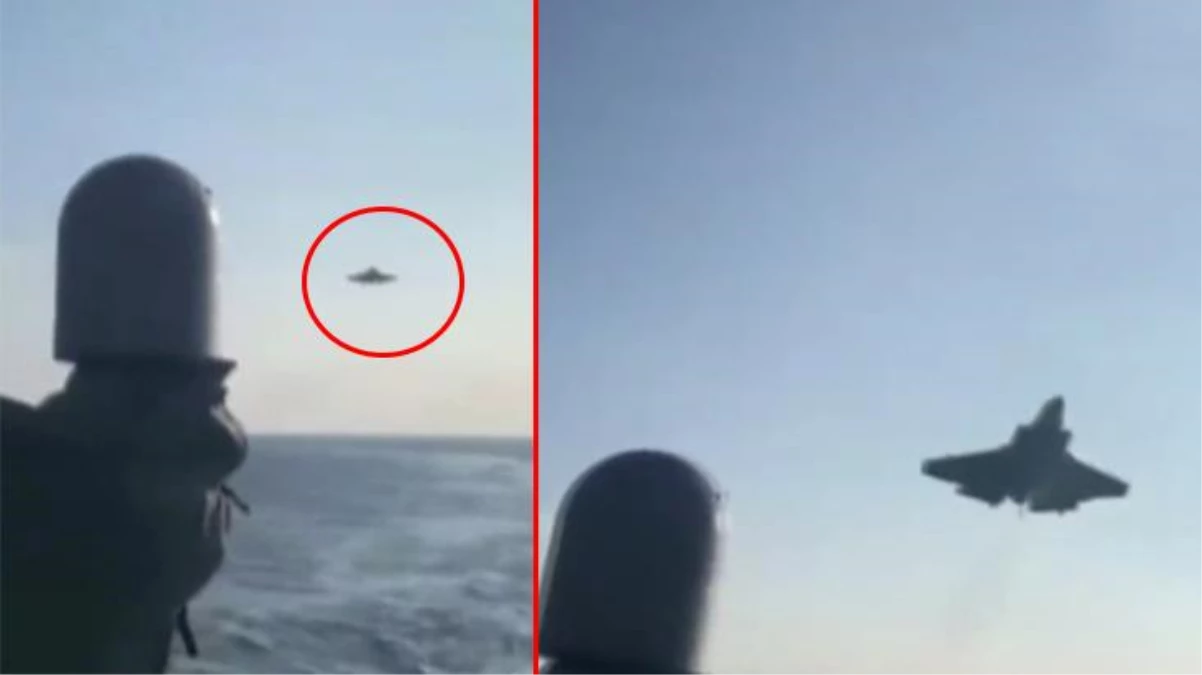 Yeni ortaya çıktılar! Bu görüntülerin Güney Çin Denizi\'nde düşen ABD\'ye ait F-35 savaş uçağına ait olduğu iddia ediliyor