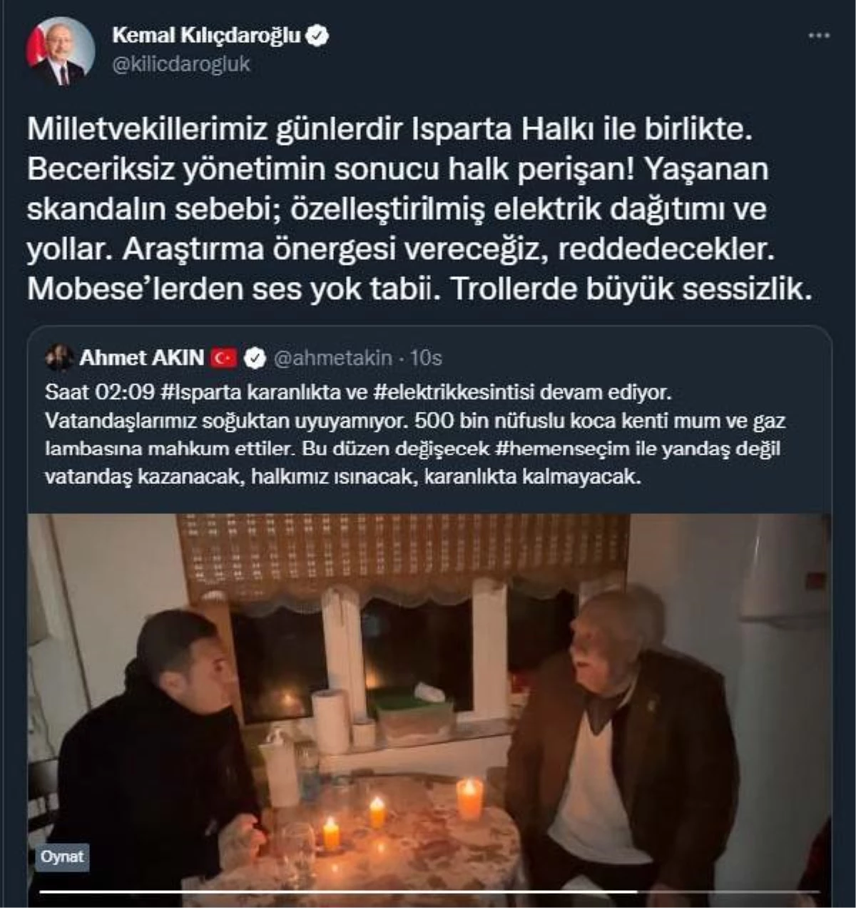 Kılıçdaroğlu: Isparta\'daki skandalın sebebi, özelleştirilmiş elektrik dağıtımı ve yollar
