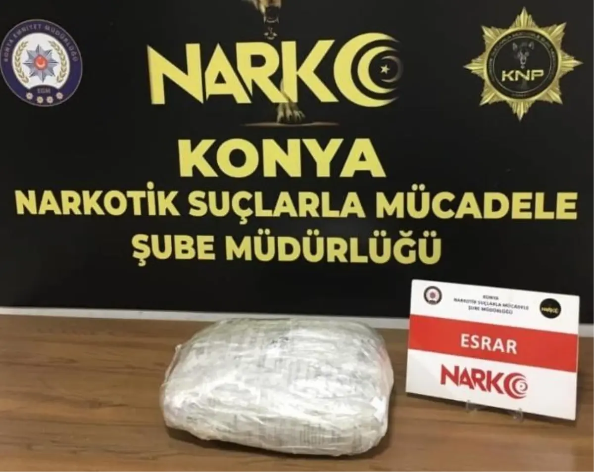 4 kilo 635 gram esrar ele geçirildi