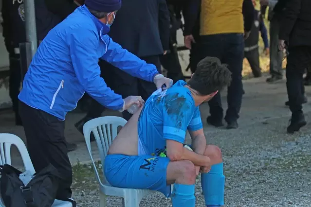 Fethiye'de amatör ligdeki futbol maçında kavga