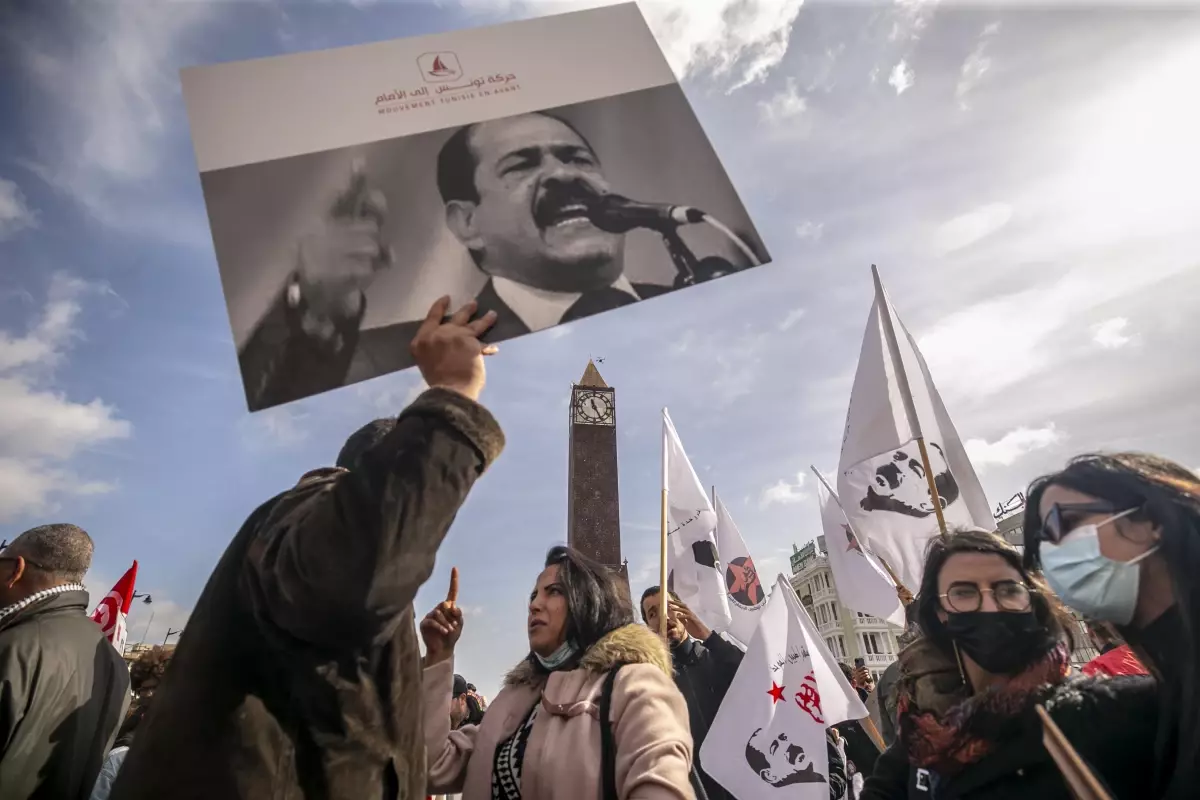 Son dakika haber | Tunus\'ta muhalif lider Şükri Beliyd ölümünün 9. yılında anıldı