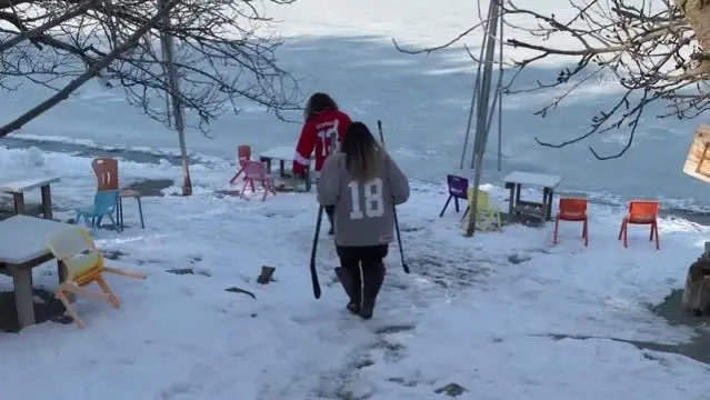 Son dakika haberi | Eymir Gölü'nde buz hokeyi